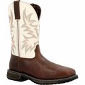 Durango WorkHorse Chocolate Bone Steel Toe Western Work Boot, CHOCOLATE/BONE, W, Size 8 DDB0426